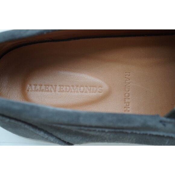 Allen Edmonds Men\'s Gray Suede Penny Slip-On Loafers
